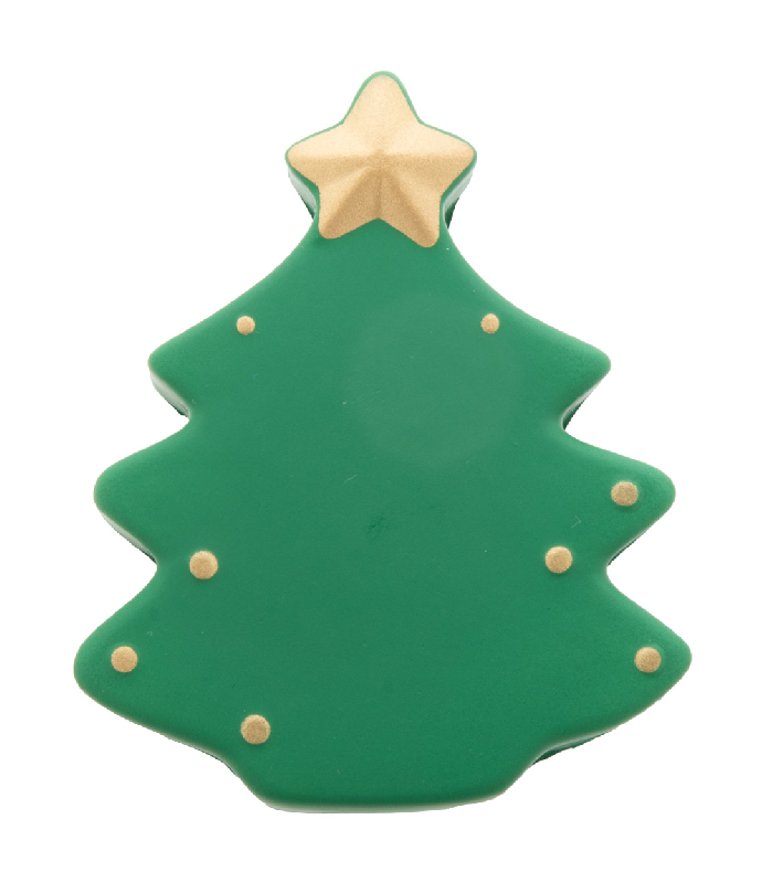 Balle anti-stress en forme de sapin de Noël - couleur verte - 19,4 g_0