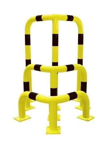 Barrière butée d'angle anti-collision renforcée - acier Ø76mm - 4 modèles disponibles_0