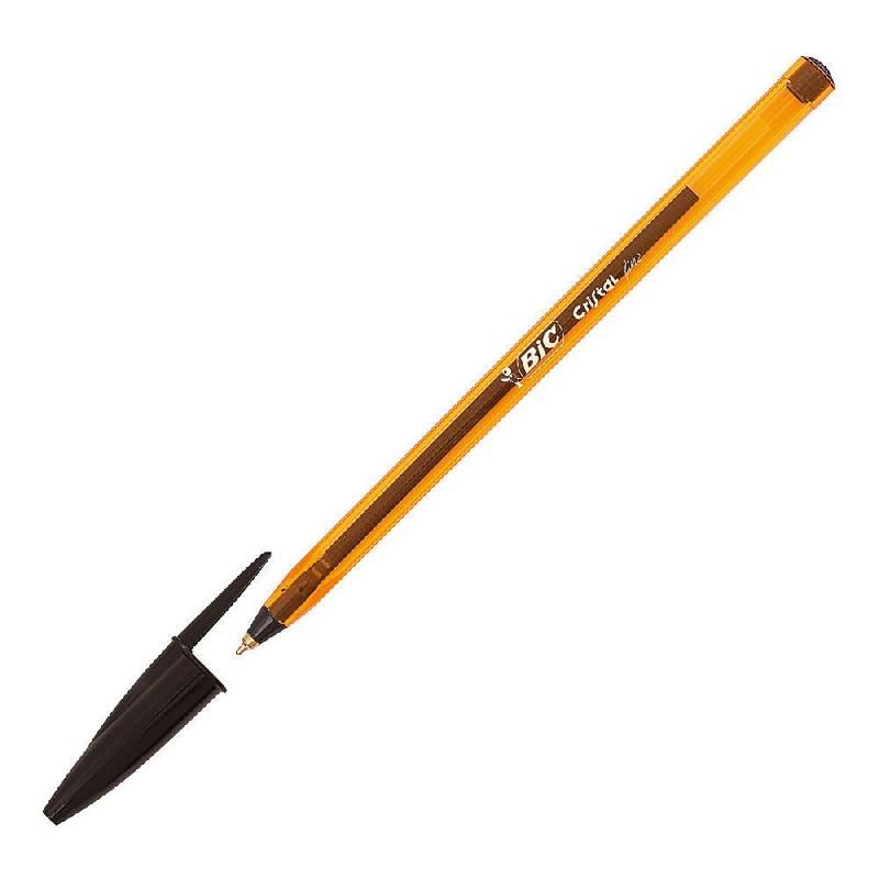 BIC STYLO-BILLE CRISTAL FINE - BIC - 0,8 - CAPUCHON - NOIR (PRIX À L'UNITÉ)