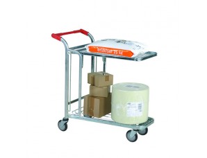 Chariot de magasin - charge 300 kg - en acier galvanisé avec roues à roulements à billes_0