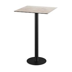 Essentials Urban mange-debout avec piètement noir + plateau HPL 70x70 cm - Veba - Gris pierre - l0- L- P- h - gris 130041377_0