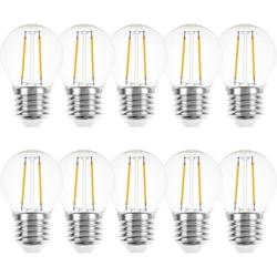 Illupro Lot de 10 Ampoules led filament 2W E27 2200K blanc chaud guinguette - 3760430850817_0