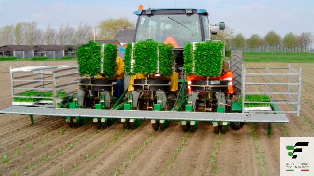 Midi-Duplex - Planteuse semi-automatique Fedelemario - Distance réglable 40 à 70 cm - Distributeur rotatif 24 godets_0
