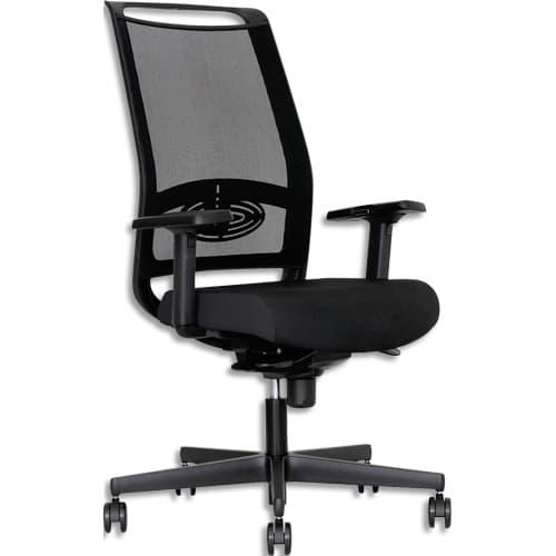 Fauteuil giulietta assise en tissu et haut dossier en résille, mécanisme synchrone, accoudoirs réglables_0
