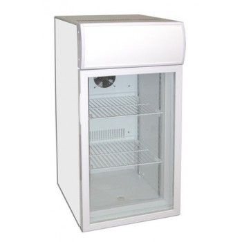 Petite armoire réfrigérée vitrée - Froid ventilé - Capacité 80L - Température +1°C à +10°C - Éclairage intérieur et extérieur_0
