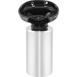 Physa - Physa Bac Lave Tête Bac à Shampoing Coiffure Salon de Coiffure Noir/Argent TRAPANI (angle d'inclinaison 30°, longueur du tube 75 - 42509286_0