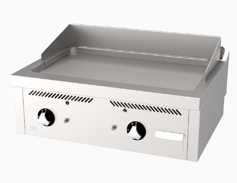 Plancha Fry-top professionnelle à gaz - 800x600x410 mm - Plaque en acier rectifié - FT6008S_0