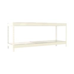PROREGAL Étagère pour Charges Lourdes METAL BEAST TWO | HxLxP 90x150x45cm | 600kg par Niveau | Blanc - blanc métal PR_RS18-193_0