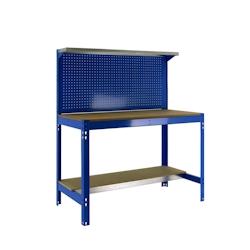 SimonRack Établi SIMONWORK BT3 couleur BLEU/BOIS 1445x1210x610 mm (haut x largeur x profondeur) - bleu métal 8435104946855_0