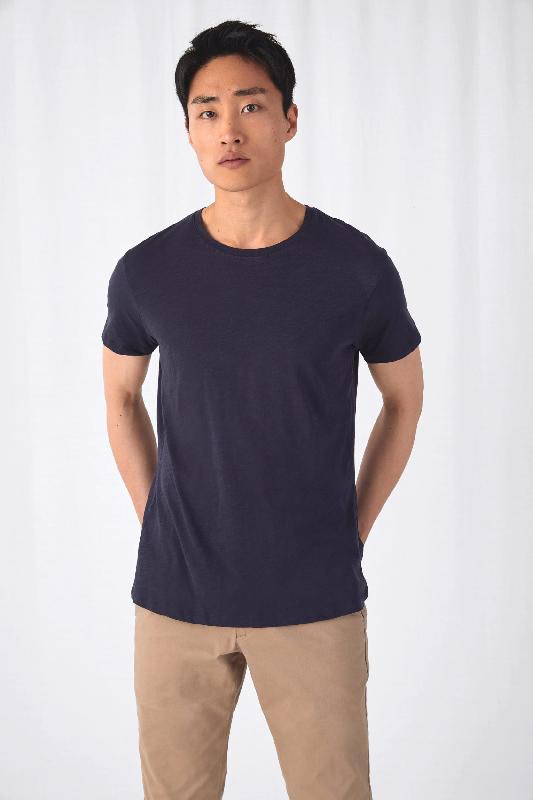 T-shirt Organic Slub Inspire Homme - B&C - Réf: CGTM046 - 100% coton bio - Chic Anthracite, Chic Black, Chic Navy, Chic Pure White, Chic Red_0