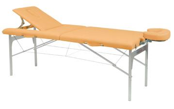 Table de massage pliante en aluminium - modèle standard C-3410M61 - 70 x 182 cm - réglable en hauteur avec cavité faciale et dossier relevable_0