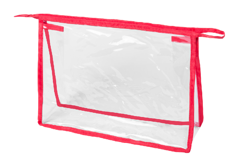 Trousse à maquillage - plastique transparent - zippée - 45 gr_0