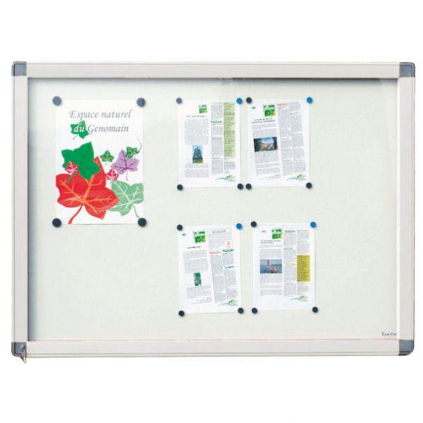 Vitrine extérieure Rolléco - cadre anodisé - verre trempé - format 12 x A4_0