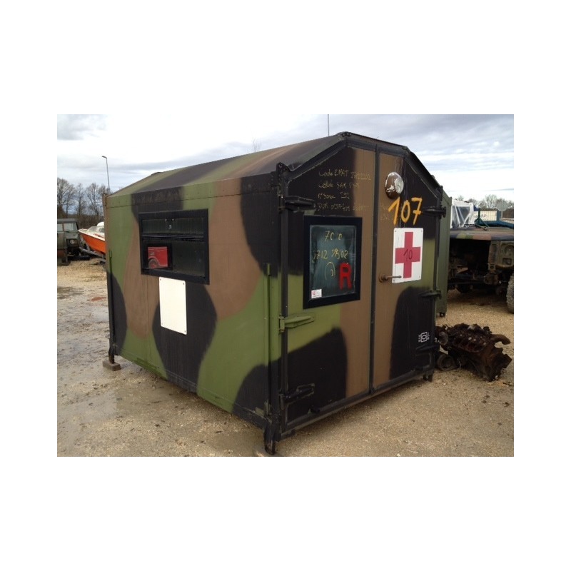 Abri shelter cellule avec panneaux aluminium isolés - dimensions extérieurs : 2,85 x 2,01 x 2,11 m_0