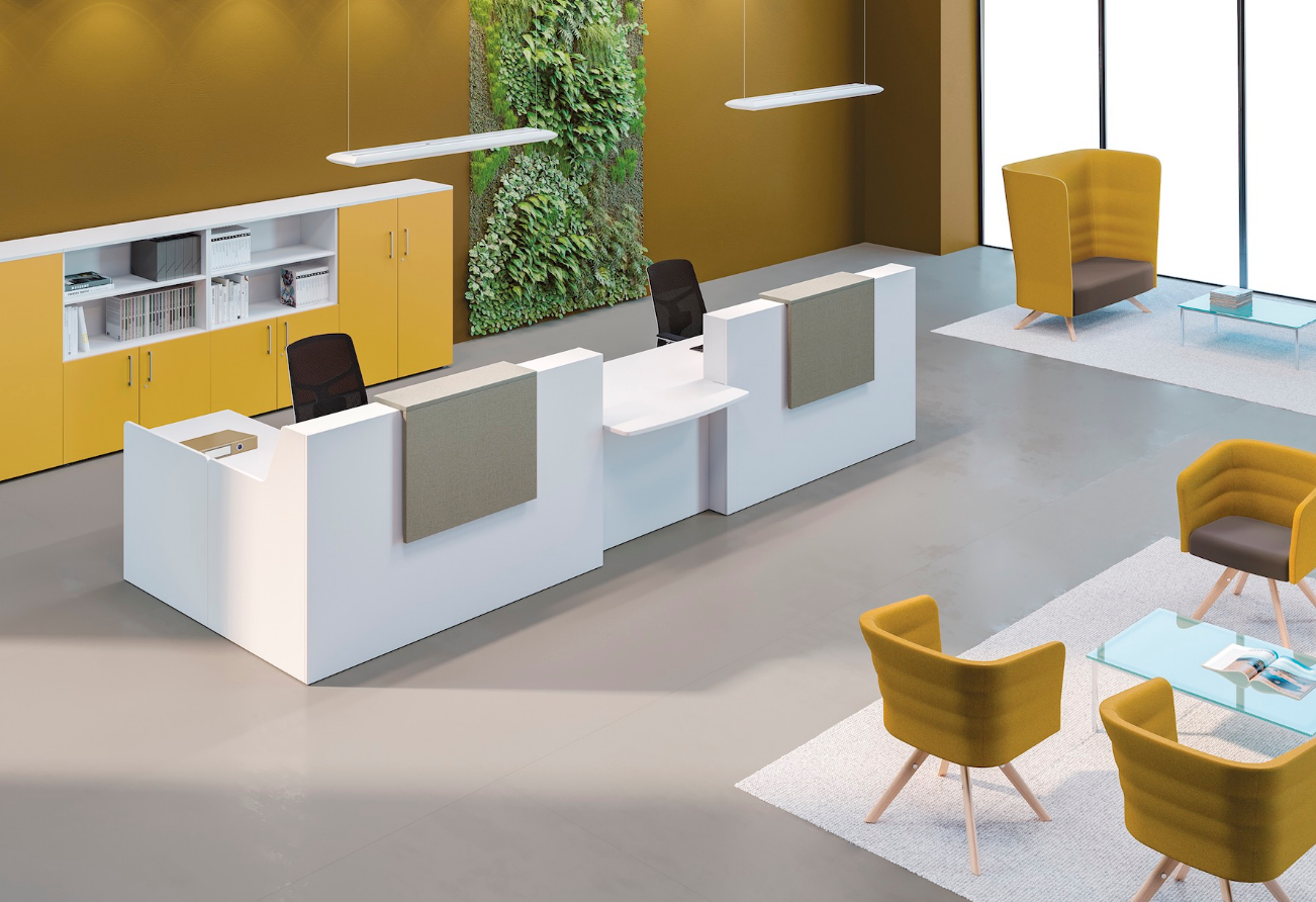 Banque d'accueil élégante et fonctionnelle pour espace professionnel_0
