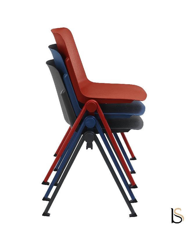 Chaise empilable de couleur ami - noir_1