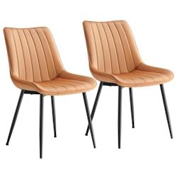 Helloshop26 - Lot de 2 chaise salle à manger chaise cuisine supportant jusqu'à 120 kg pied en acier dossier ergonomique pour salle à 12_0006189 - 3_0