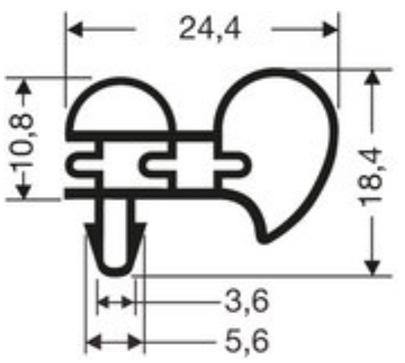 Joint pvc a clipser sans aimant pour meubles frigos jpc-015_0