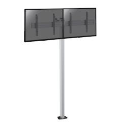 KIMEX Support sur pied pour 2 écrans TV 43'' - 49'' - Hauteur 240cm - A visser - gris 3700685416826_0