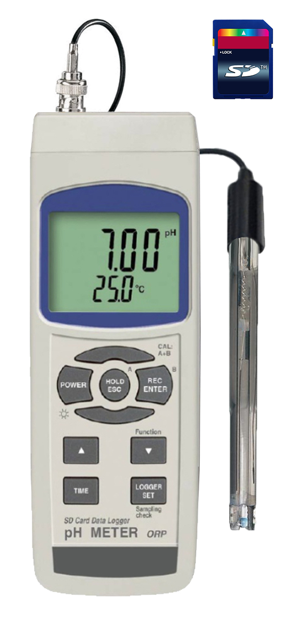 PHmètre - Enregistreur sur carte SD - Sonde électrode pH solution 2208/PH - 2230LM_0