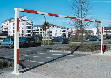 Portique limitateur de hauteur fixe et universel sans tirant, adaptée à toutes les largeurs de voies - De 3,80 m à 5,20m_0