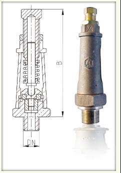 Soupape de sûreté à ressort - Échappement libre - PN40 - Réf. 380/280/180 - Bronze CuSn5Zn5Pb5 (CC491K)_0