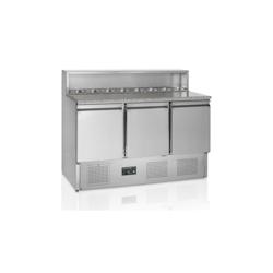 Comptoir à pizza GN1/1 368 L - 3 portes pleines à charnières | Tefcold - PT930 - PT930_0