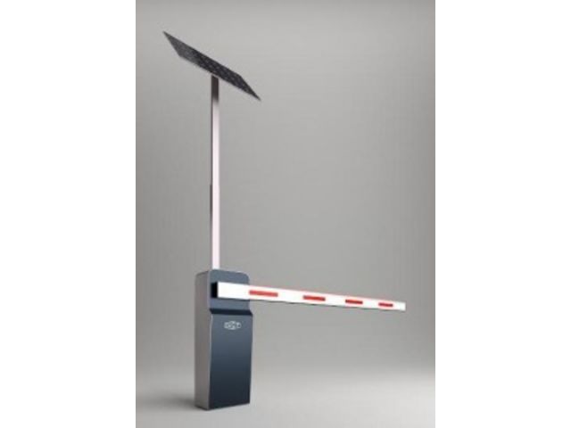 Barrière levante électromécanique solaire 24V - lisse rectangulaire jusqu'à 4m_0