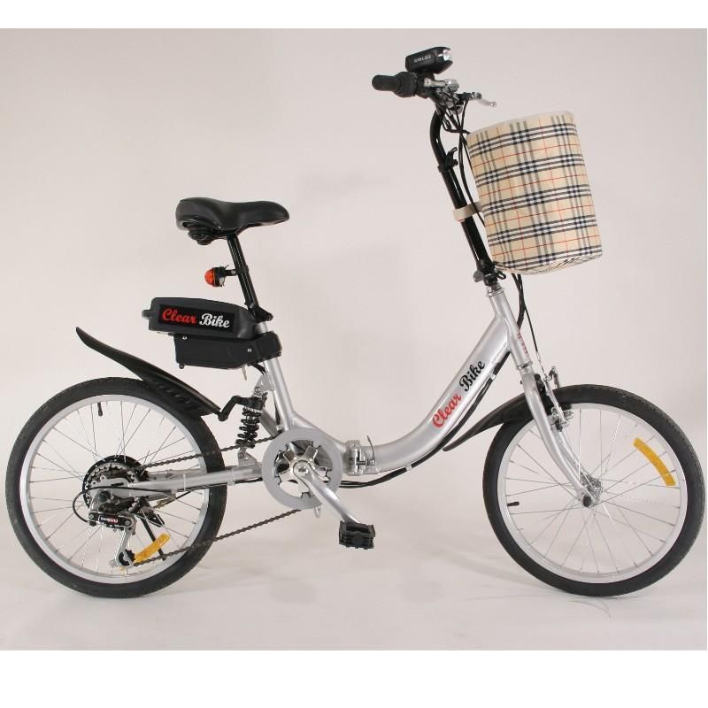 VéLO PLIANT ASSISTANCE ELECTRIQUE CLEAR BIKE GRIS