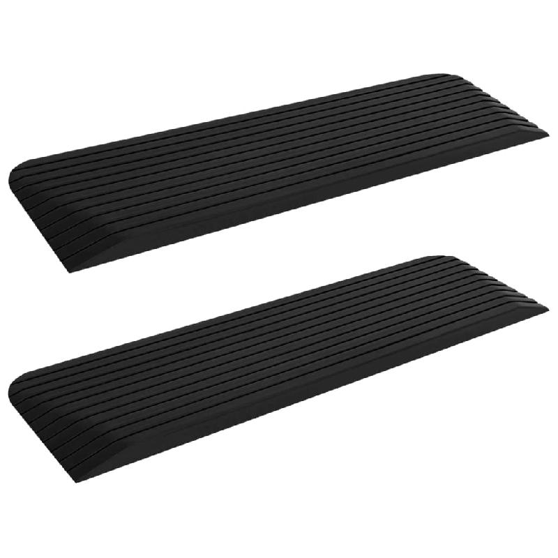 Vidaxl rampes de seuil 2 pcs 110x32x3,8 cm caoutchouc 150973_0