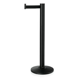Poteau de barrière h105cm sangle 3m noir - WAS Germany - noir inox 1214 634_0