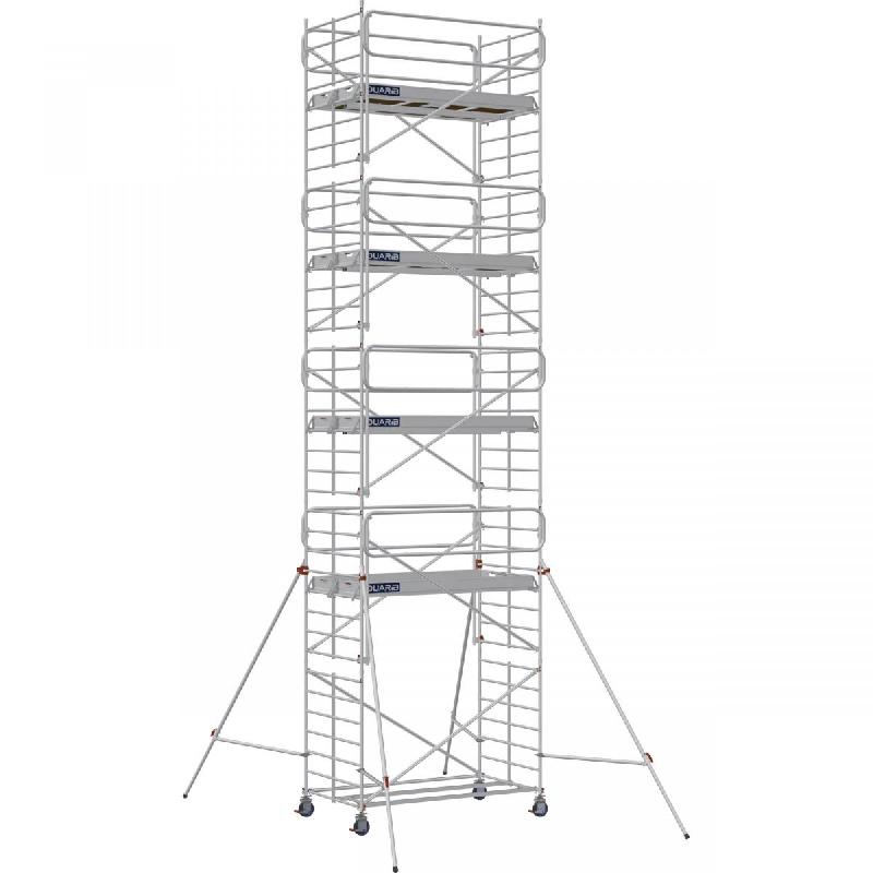 Échafaudage roulant aluminium DOCKER 150 version garde-corps EXMDS - Hauteur de travail : 10,90 m - DUARIB - 7225092_0