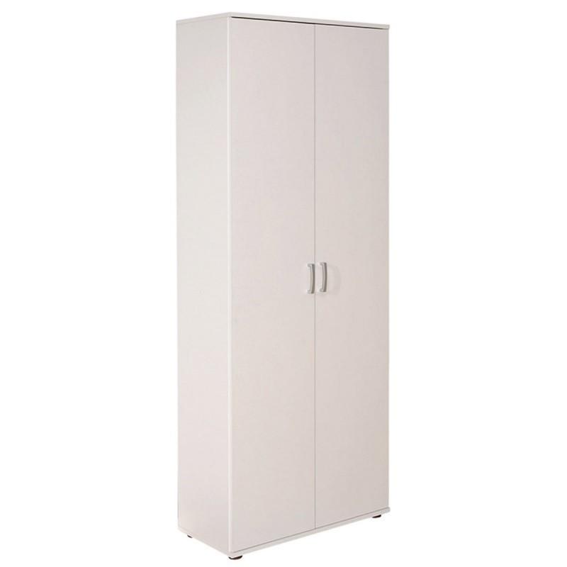 Armoire 2 portes Lorenzo 189cm blanc - Paris Prix - fonctionnelle et déco avec 5 étagères réglables_0