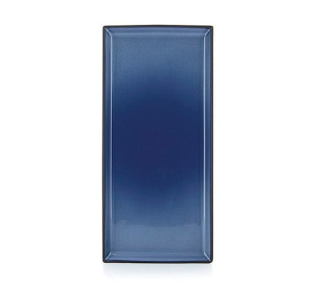 ASSIETTE RECTANGLE EQUINOXE BLEU 32.5 X 15 CM