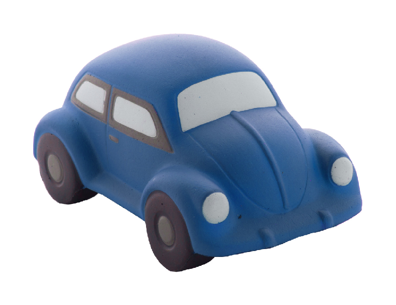 Balle antistress - Forme voiture coccinelle - Couleur bleu - Poids 42,8g_0