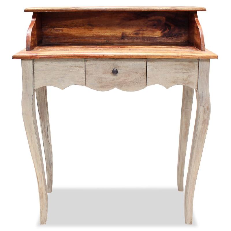 BUREAU TABLE MEUBLE TRAVAIL INFORMATIQUE BOIS DE RÉCUPÉRATION MASSIF 80 X 40 X 92 CM 0502097_0