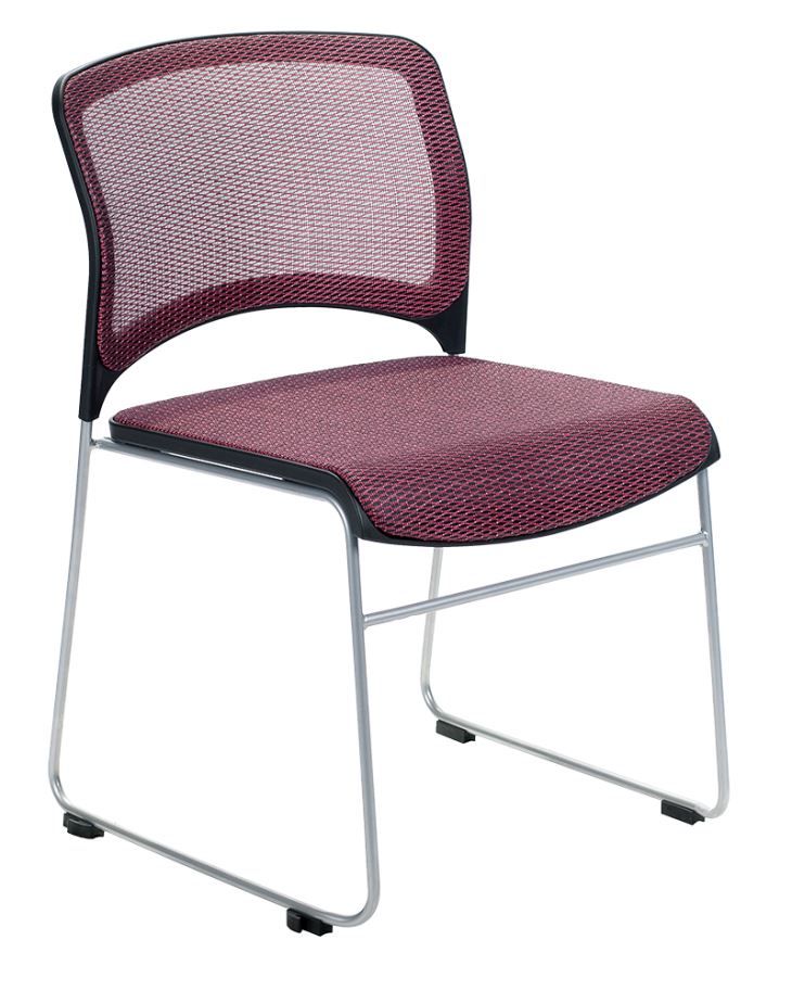 CH-S 1855 - Chaises empilables en maille - Dimensions : L 520 x P 560 x H 830 mm - Idéales pour conférences et espaces publics_0