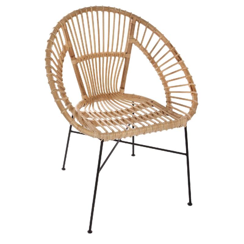 Chaise de restaurant en rotin et métal - GEIKO, légère, empilable et design_0