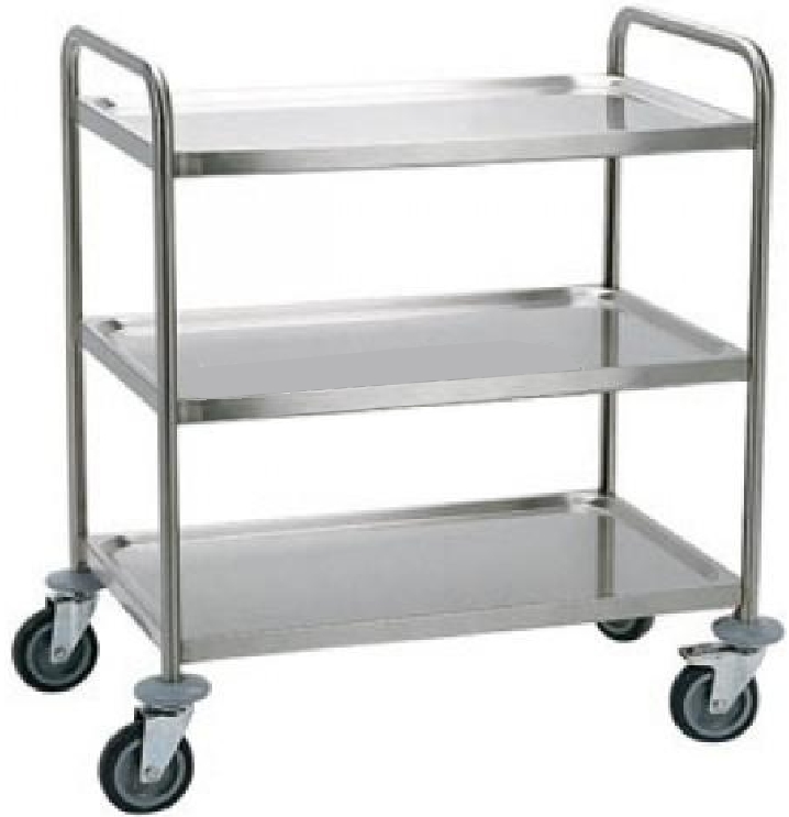 Chariot de service 3 niveaux - Acier inoxydable - Démontable - 860x540x940 mm - COMBISTEEL 7455,1155_0