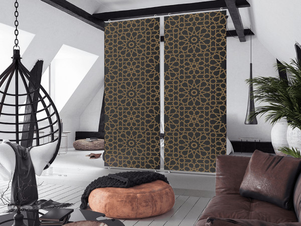 Cloison amovible - MEDINA LUXE - aluminium et toile tendue - sur mesure_0