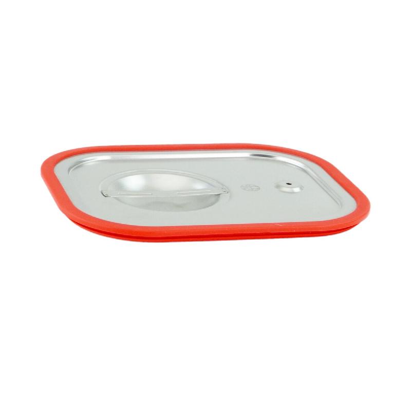 Couvercle GN Gastronorm 1/2 avec bord en silicone en acier inoxydable GVK ECO - multicolore inox GN-Var-1/2 D+Srand_0