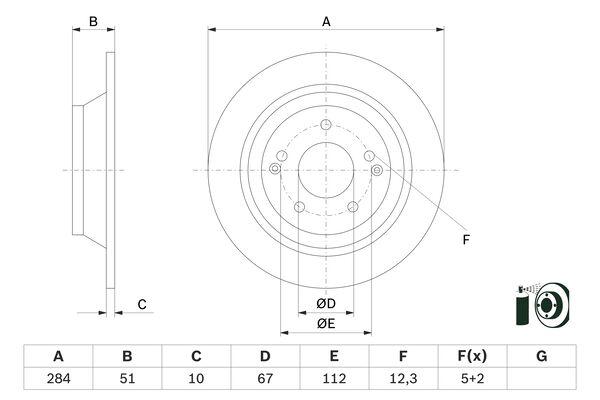Disque de frein Bosch 0986479H11 - boîte de 2 disques pleins pour montage arrière_0