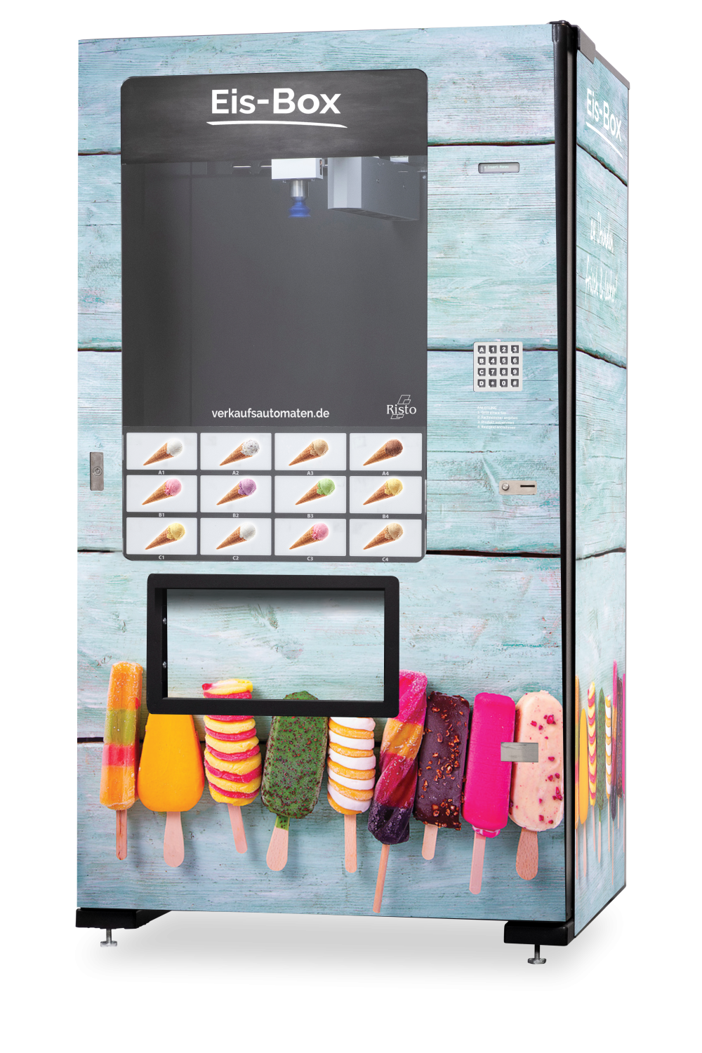 Distributeur automatique de glace en bâtonnet - Risto Vending GmbH - congélateur A++ jusqu'à -40°C - 16 produits disponibles_0