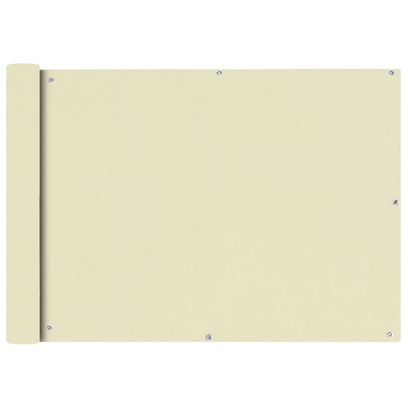 ÉCRAN DE BALCON BRISE PARE VUE PROTECTION CONFIDENTIALITÉ EN TISSU OXFORD 75 X 400 CM CRÈME 02_0010169_0