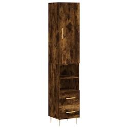 Helloshop26 - Buffet bahut commode armoire meuble de rangement organisateur cuisine salle de séjour salon haut 34,5 x 34 x 180 cm 02_0033205 - 300021_0