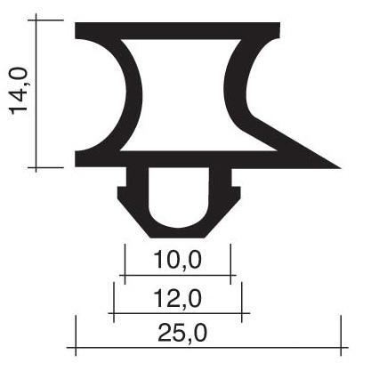 Joint pvc a clipser sans aimant pour meubles frigos jpc-012_0