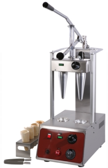 Machine pour le moulage de 2 cornets à pizza - Acier inox - PROMOSHOP_0