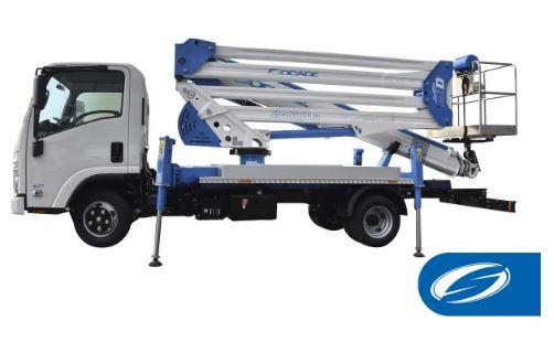 Nacelle aérienne Forste 28D SPEED - Double articulation, 28m de hauteur, stabilisation automatique_0