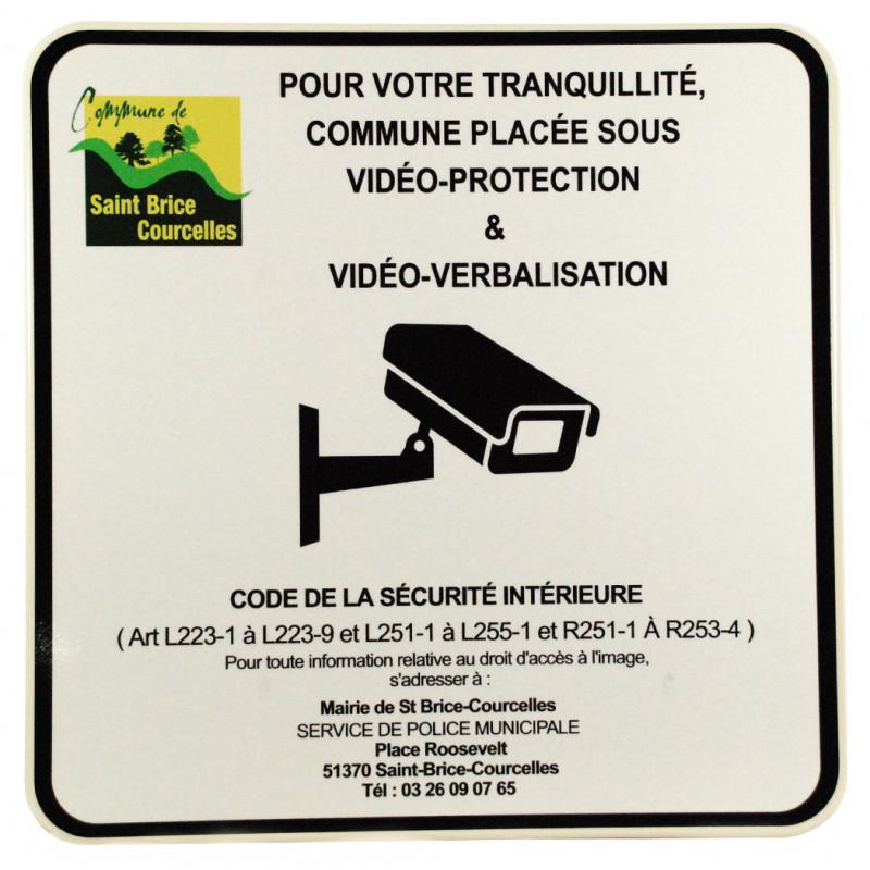 Panneau de vidéo surveillance ou protection personnalisé - WP Signalisation - conforme RGPD et CSI_0