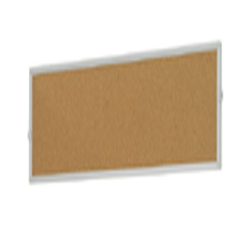 Panneau liège double-faces 90 x 120 cm - Réf : 216793 - Blanc - Cadre aluminium anodisé_0